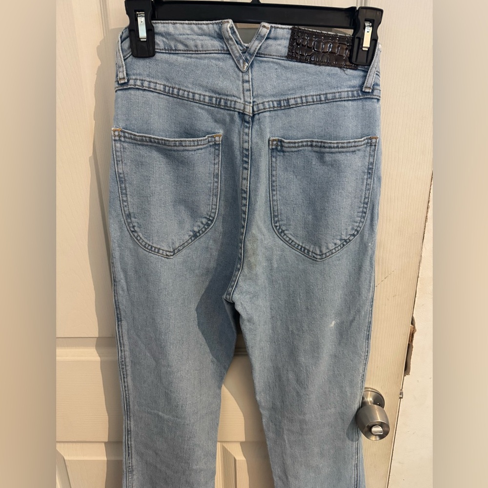 SPRWMN Francoise Light Wash Micro Flare Slim Fit High Rise Jeans Women's 26 - Picture 11 of 16